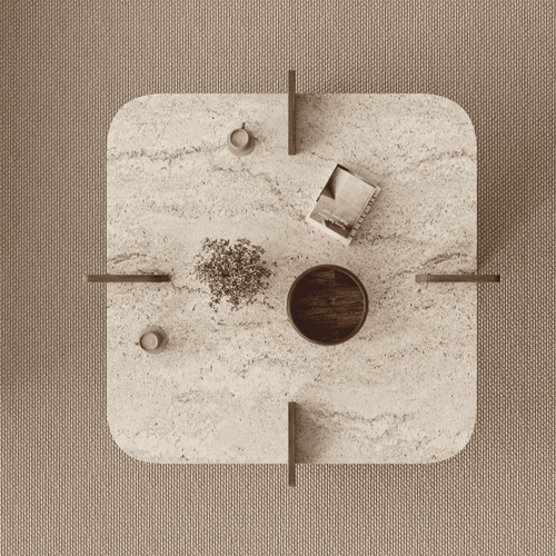 Calicosy - LUMA Salontafel - Naturel - 90x90x35 cm