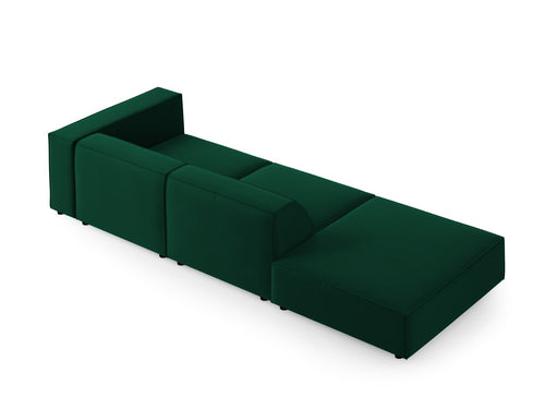 Cosmopolitan Design linker bank Arendal 4-zits, flueel, flessengroen - 102x262x70cm
