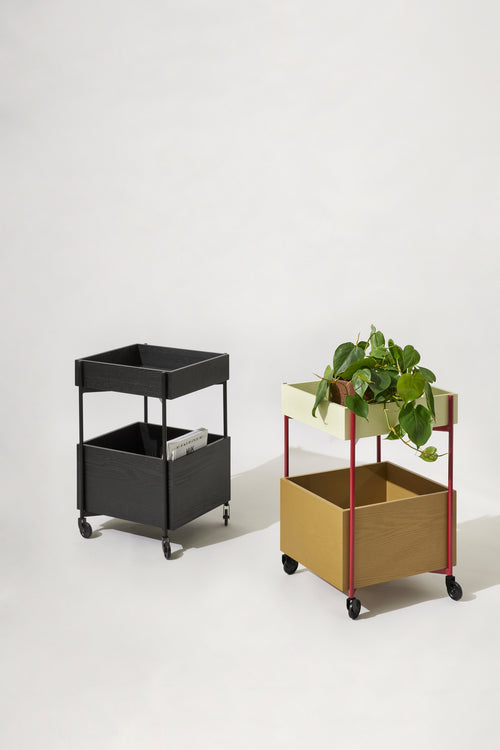 Hübsch trolley Fresh - essenhout/mdf - 42x40xh70cm