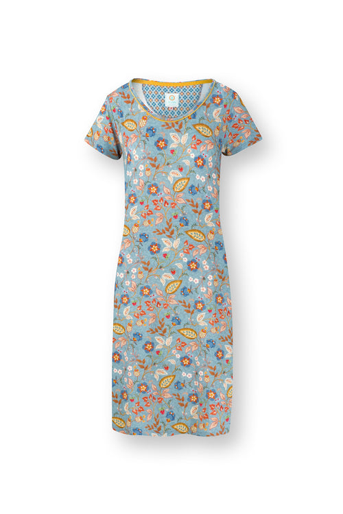 Pip Studio - Daniela Nightgown Short sleeve Women - Jameela - Blue - XS
