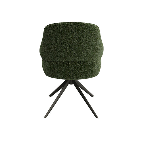 LABEL51 Eetkamerstoel Bern - Donkergroen Bouclé - Draaibaar - vtwonen shop