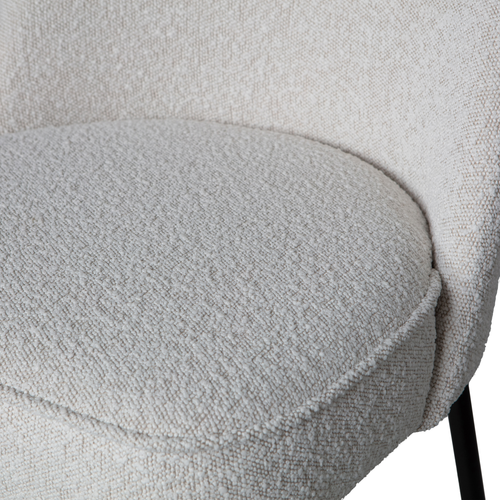 WOOOD eetkamerstoelen Vogue - Bouclé - Naturel - Set van 6