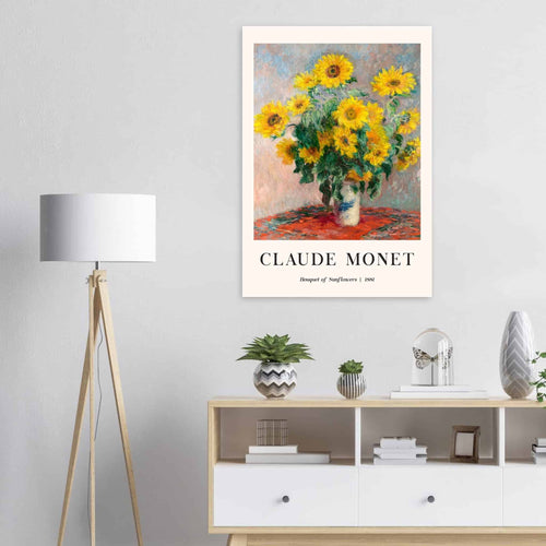Artfulprints  Claude Monet - Bouquet of sunflowers   poster 50x70 cm - vtwonen shop