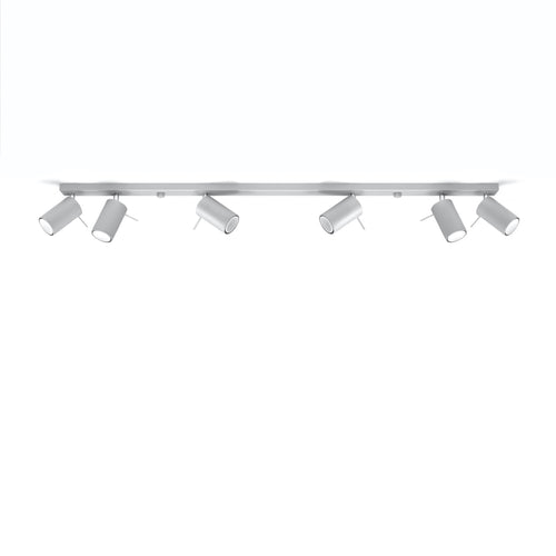 Sollux Lighting Plafondlamp RING 6L grijs - 118x6x16cm