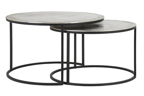 Light & Living tafel  - zilver - 75x75x45 cm