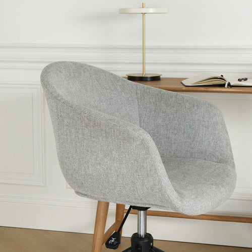 Nolon Nout-Otis Bureaustoel Lichtgrijs - Armleuningen - Zwart - vtwonen shop