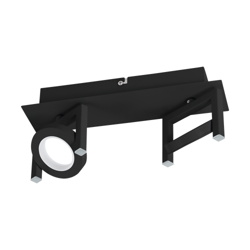 EGLO opbouwspot Trastanello - led - 2 lichts - zwart - vtwonen shop