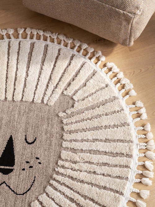 benuta kindervloerkleed Momo - beige - ø 120 cm