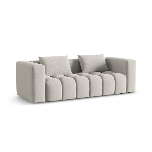 Cosmopolitan Design - Slaapbank met opbergdoos Verona 3-zits, structurele stof beige - 98x252x85cm