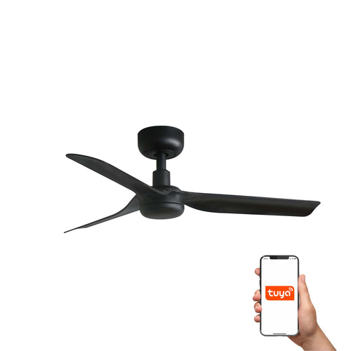 Faro Mini Punt Kleine plafondventilator met 3 bladen, matzwart, Tuya Smart System
