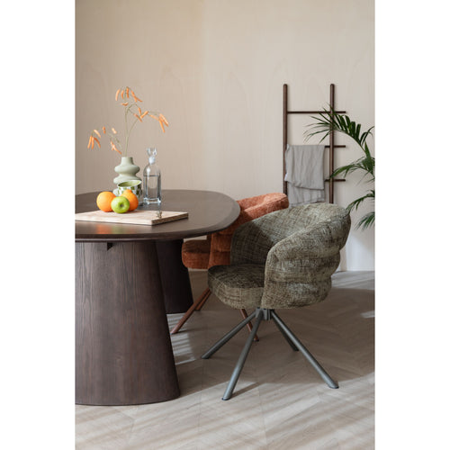 Housecraft Living Marjolein Eetkamerstoelen Armleuning Groen - Set van 2