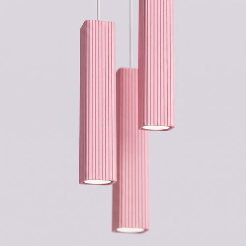 Sollux Lighting Hanglamp RAYO 3P roze - 20x20x108cm