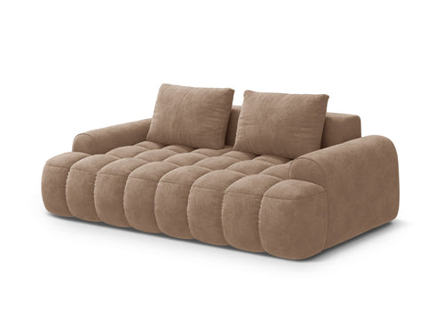 Cosmopolitan Design Bank Linz 3-zits, flueel donkerbeige - 100x200x84cm