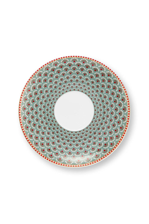 Pip Studio Kop en Schotel - Blooming Tales - Blauw - 300ml - Set van 2