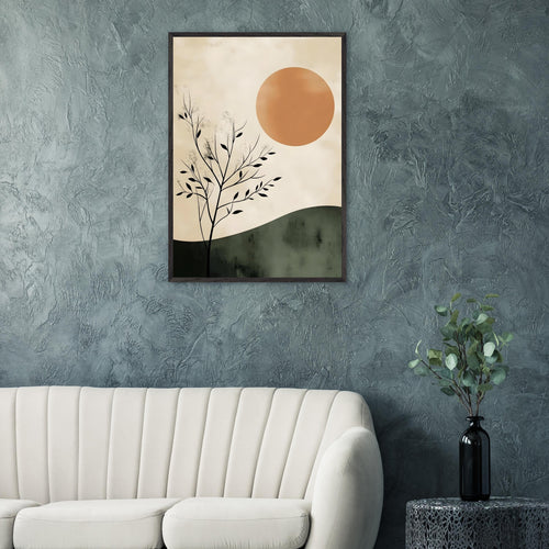 Artfulprints Poster Boho – Sunset hill   - A4 21x29.7 cm - Meerkleurig