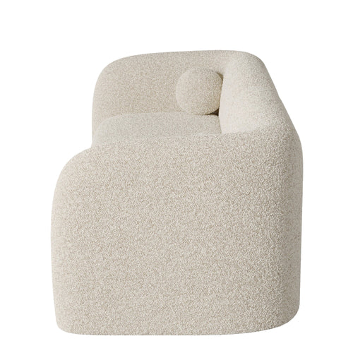 Sia Home - Rechte bank NOLA - Bouclette stof - Crème - 226cm