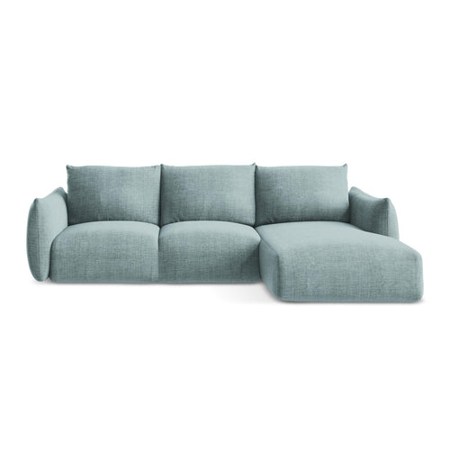 LaMiaSofa hoekbank rechts Savona - textuurstof - jeans - 242x162x90