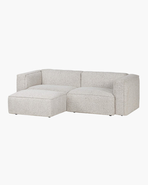 noo.ma Lobi Ottoman - Clay Grey Mélange, 102 x 72 x 44 cm