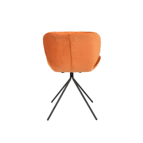 Zuiver OMG Velvet Eetkamerstoelen Oranje - Set van 2 - vtwonen shop