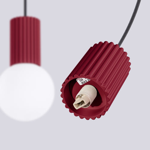 Sollux Lighting Hanglamp HALO 2L bordeaux - 33,5x6x120cm