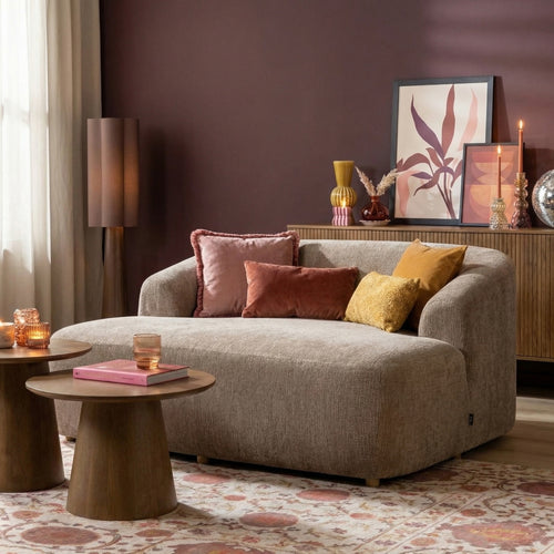 DÉJA Living Loveseat Sarah - Taupe Stof - 145x145x70cm