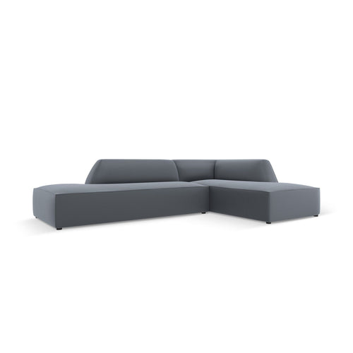 Cosmopolitan Design - Modulaire hoekbank rechts Siena 4-zits, imitatieleer donkerblauw - 180x273x69cm