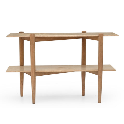 DÉJA Living Sidetable Aline - Travertin - Naturel - 120cm - vtwonen shop