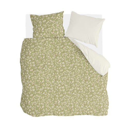 Walra - Dekbedovertrek Blooming Grace - 200x220 cm - Groen / Wit