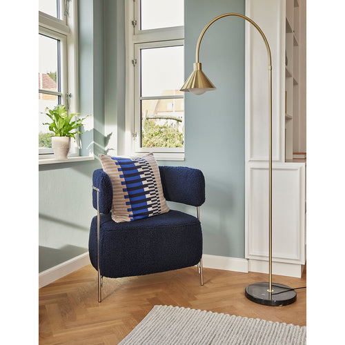 Hübsch vloerlamp Pipe - glas/ijzer/marmer - 60xh168cm, e27 - vtwonen shop