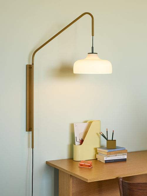 Hübsch wandlamp Current - glas/ijzer - 71x30xh111cm