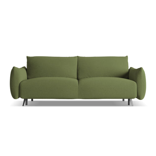 LaMiaSofa 3-zits slaapbank Genova - chenille stof - flessengroen - 230x105x86