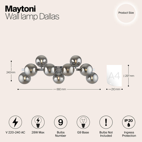 Maytoni - Wandlamp Dallas - Chroom - vtwonen shop
