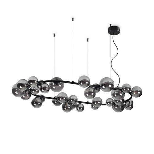 Ideal Lux PERLAGE 30 lichts bol hanglamp zwart