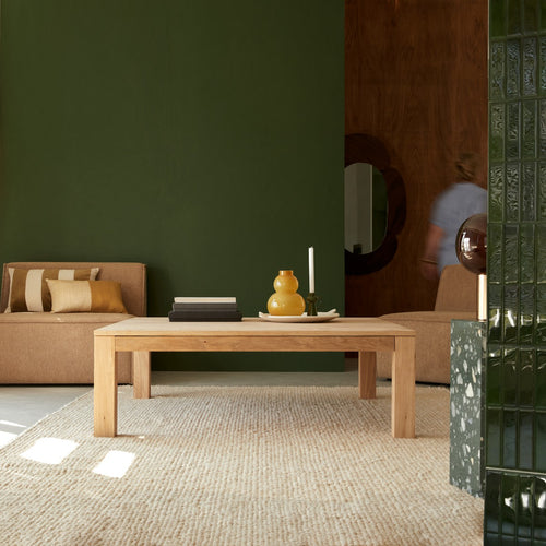 Tikamoon Salontafel van massief eiken met 1 lade - Naturel