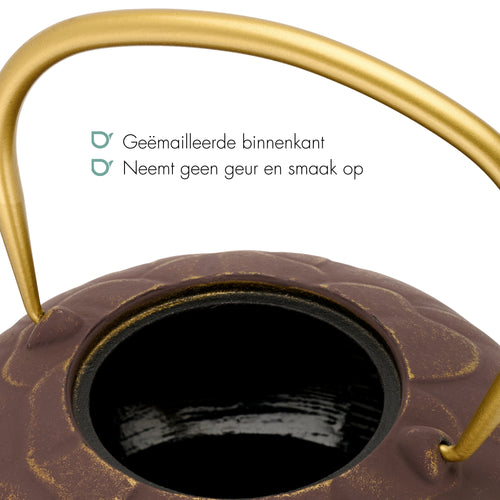 Bredemeijer - Theepot Kunming 1,3L gietijzer aubergine