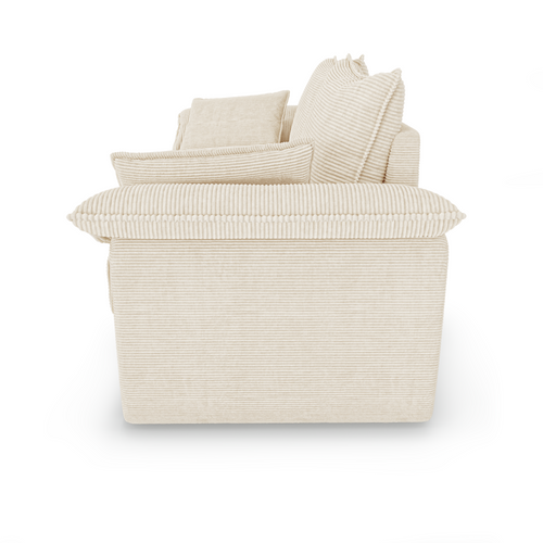 Sia Home - Rechte bank SASHA - Corduroy - Crème - 232cm