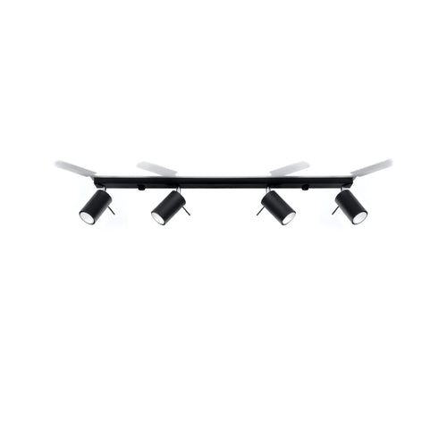 Sollux Lighting Plafondlamp RING 4L zwart - 80x6x16cm