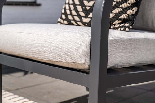 Monti loungeset - 4-dlg. - carbon black -  rope taupe - valley sand