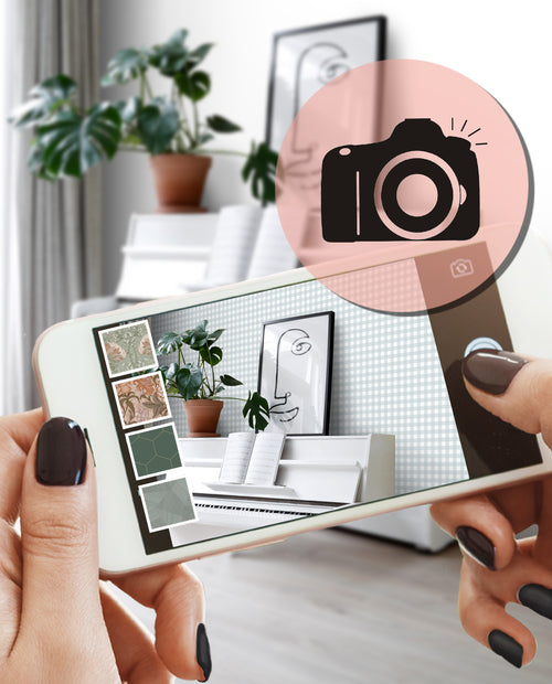 ESTAhome behang geblokt motief lichtblauw - 50 x 900 cm - 131298 - vtwonen shop