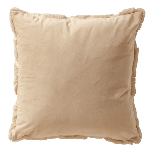 POM - sierkussen 45x45 cm - bontlook - organisch patroon - Summer Sand - beige