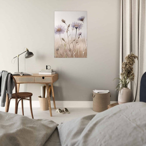 Artfulprints Poster Flower aquarel 1   - 30x40 cm - Taupe