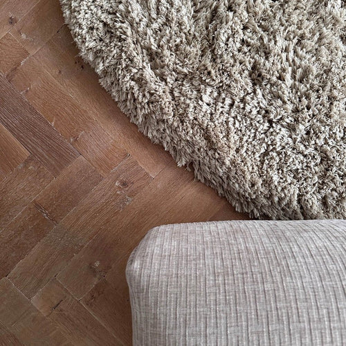 Organisch vloerkleed Pilo - hoogpolig - beige - 200 x 290 cm