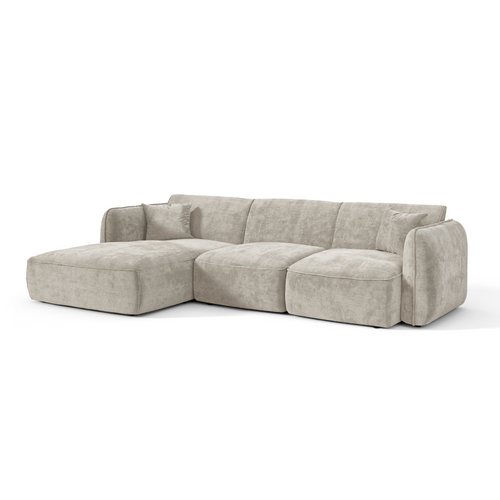 Premium Interiors - Linkerhoekbank LOMI - gewaafd fluweel mol 272cm