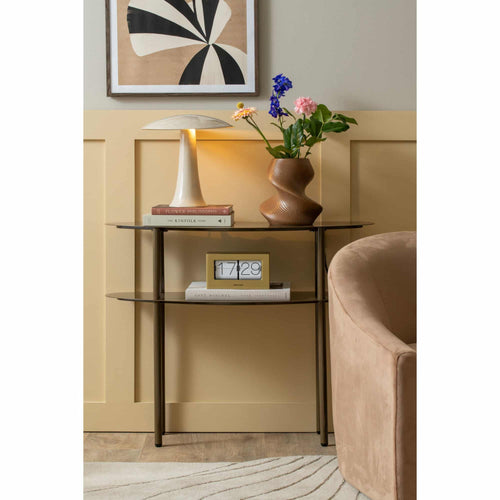 Leitmotiv tafellamp Cadiz Disc - wit - Ø31cm