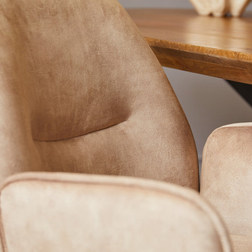 StarFurn Eetkamerstoel Nova - Beige Stof - Set van 2 - vtwonen shop