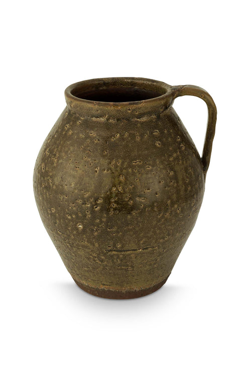 vtwonen - Vaas - Terracotta - Donkerbruin - 17x21.5 cm