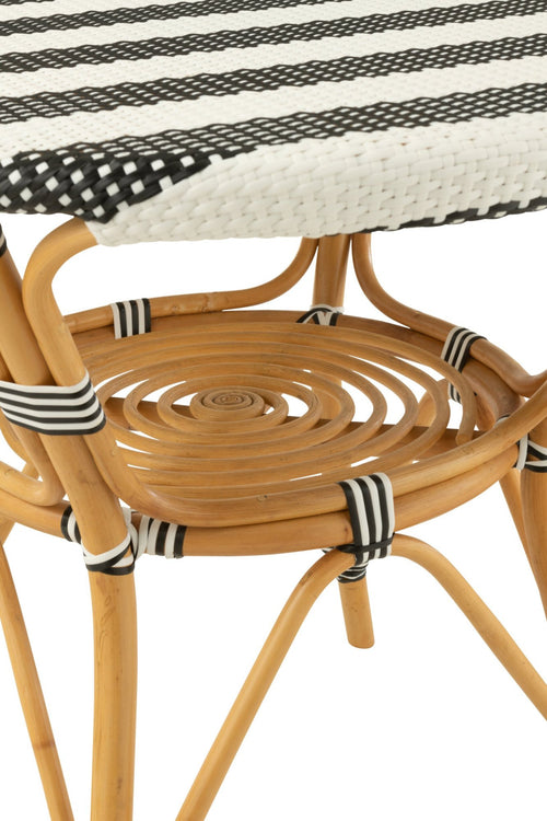 J-Line tafel Live - rotan/kunststof - naturel/zwart