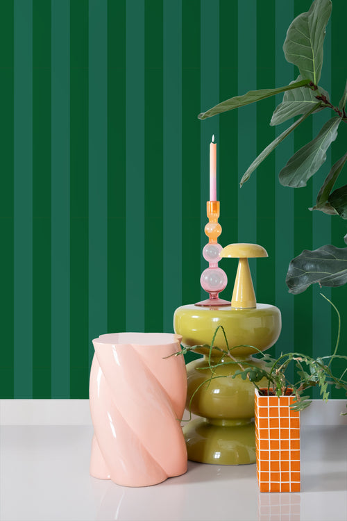 ESTAhome behang strepen donkergroen - 53 cm x 10.05 m - 139909 - vtwonen shop
