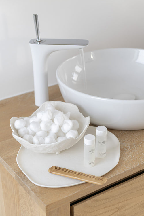 J-Line plateau Rond plateau - dienblad - metaal - wit - large