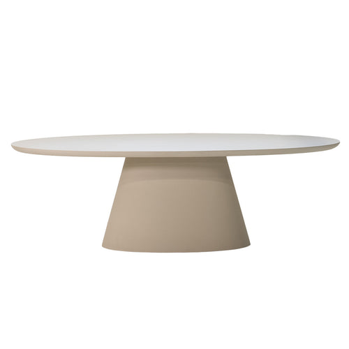 Giga Meubel Eettafel Cleo - Ovaal Beige - Eco Composiet - 240cm